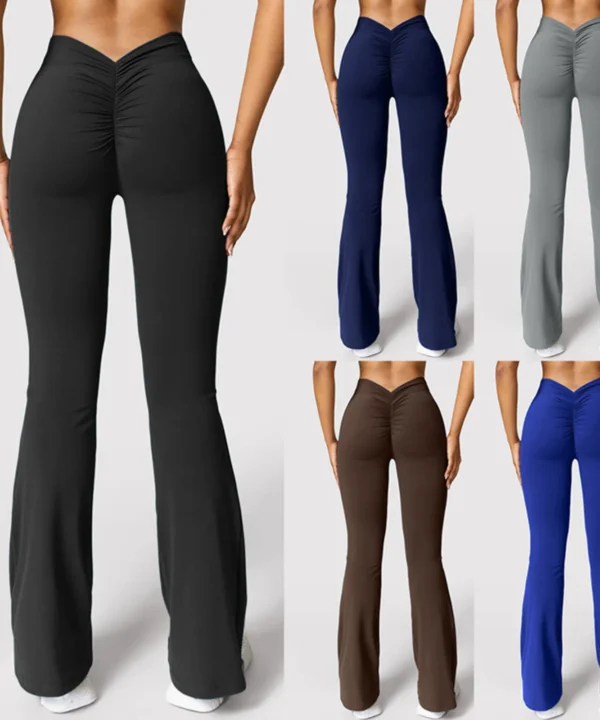 v waist flare leggings