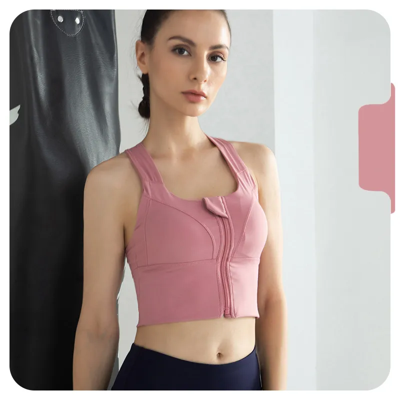 zip front sports bra 4