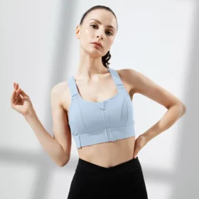 zip front sports bra high impact 5