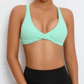 Emerald Green halter sports bra