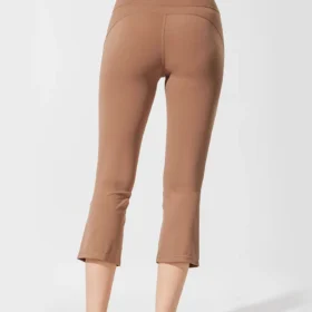 cocoa flared cropped leggings