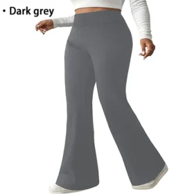 gray plus size flare leggings