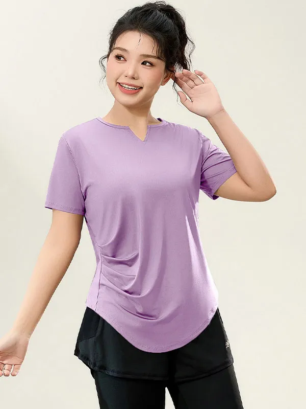 light purple gym t shirts for women 8