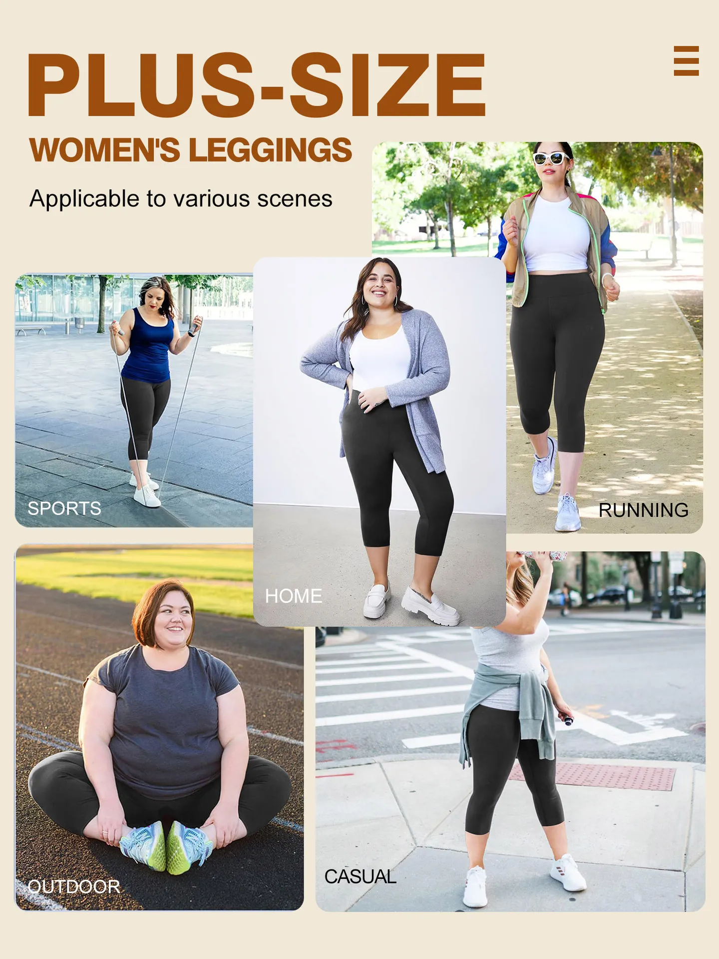 plus size capri leggings 3