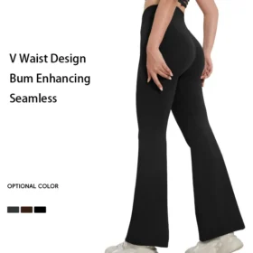 v waist flare leggings