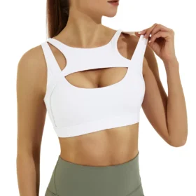 white halter workout tank tops